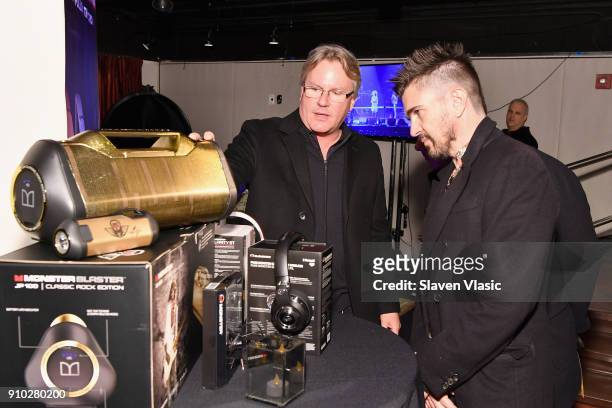 Juanes with Monster products in the gifting lounge at the 60th Annual GRAMMY Awards MusiCares Person Of The Year at Radio City Music Hall on January...