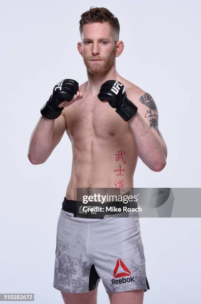 Austin Arnett poses for a portrait during a UFC photo session on January 24, 2018 in Charlotte, North Carolina.