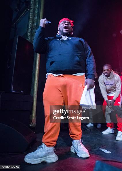 Fatboy Rapper Post Rapper Fatboy SSE performs at St. Andrew's Hall on January 24, 2018 ...