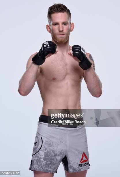Austin Arnett poses for a portrait during a UFC photo session on January 24, 2018 in Charlotte, North Carolina.