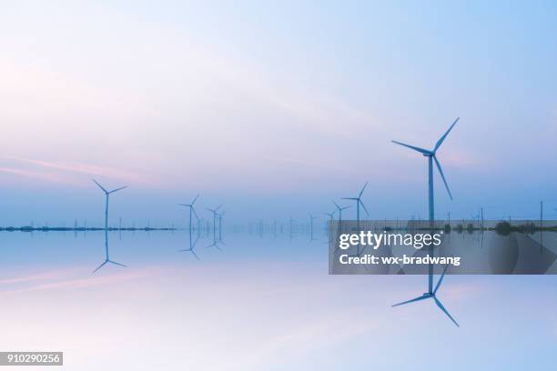 jiangsu - wind farms stockfoto's en -beelden