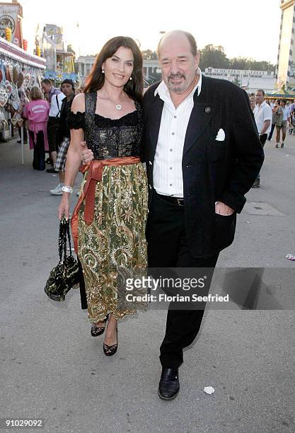 Ralf Siegel and wife Kriemhild Jahn attend the GoldstarTV wiesn 2009 at Weinzelt at the Theresienwiese on September 22, 2009 in Munich, Germany....