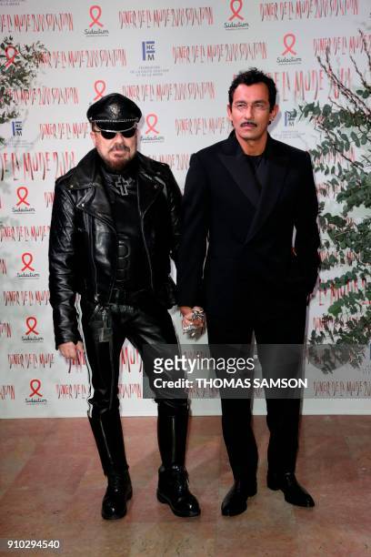 Architect Peter Marino poses upon arriving to the Diner de la Mode fundraiser dinner, to benefit the French anti-AIDS association Sidaction, on...