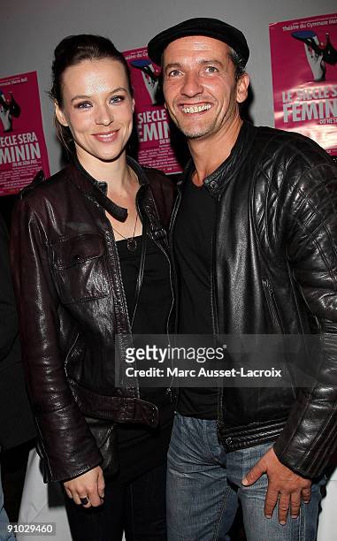 Actress Lucie Jeanne and Maxime attend the "Le Siecle Sera Feminin" aftershow at Six Seven on September 22, 2009 in Paris, France.
