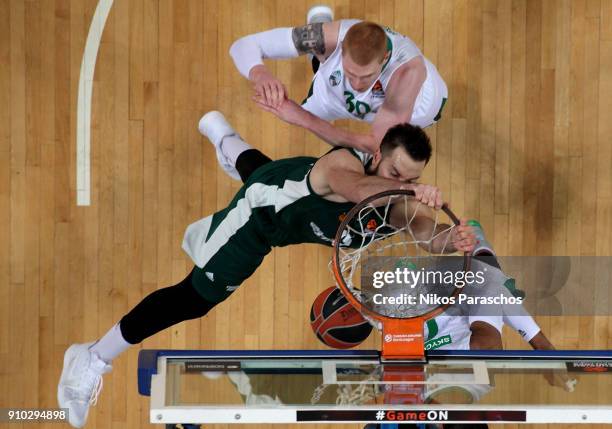 Ian Vougioukas, #15 of Panathinaikos Superfoods Athens in action during the 2017/2018 Turkish Airlines EuroLeague Regular Season Round 20 game...