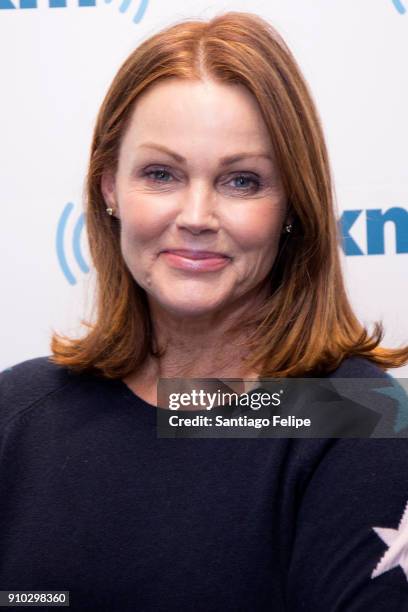 Belinda Carlise visits SiriusXM Studios on January 25, 2018 in New York City.