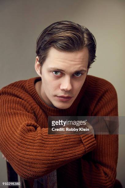Bill Skarsgard from 'Assassination Nation' poses for a portrait at the YouTube x Getty Images Portrait Studio at 2018 Sundance Film Festival on...