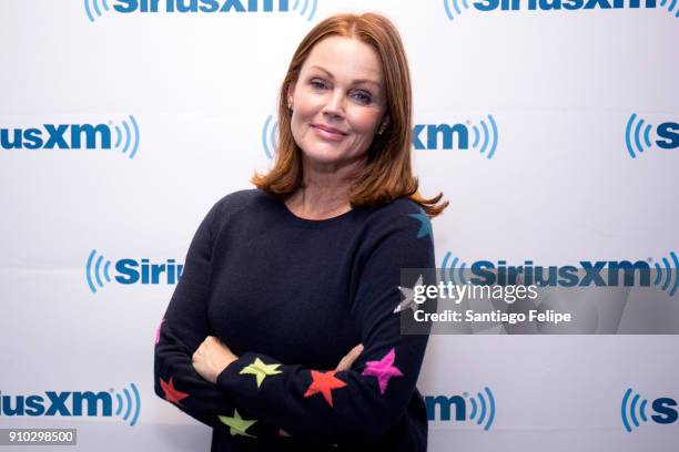 Belinda Carlise visits SiriusXM Studios on January 25, 2018 in New York City.