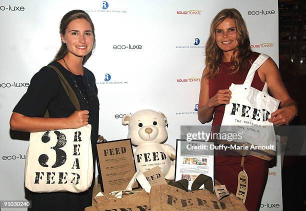 Lauren Bush and Mariel Hemingway attend the Eco-Luxe brand kick off at the Rouge Tomate on September 22, 2009 in New York City.