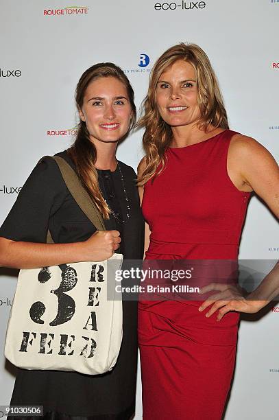 Lauren Bush and Mariel Hemingway attend the Eco-Luxe brand kick off at Rouge Tomate on September 22, 2009 in New York City.