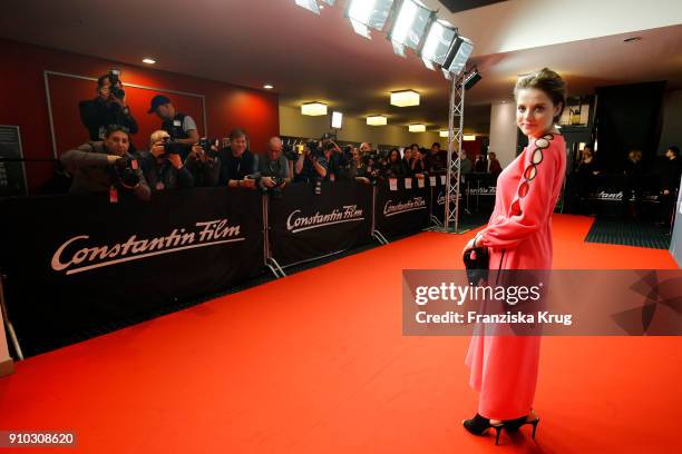 Jella Haase attends the 'Nur Gott kann mich richten' Screening at Cubix Alexanderplatz on January 25, 2018 in Berlin, Germany.