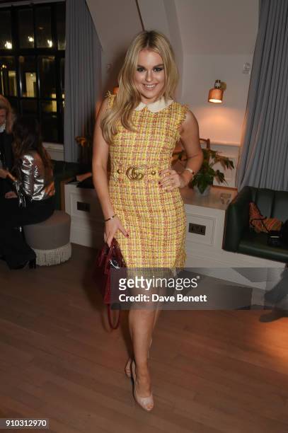 Tallia Storm attends the launch of Teresa Tarmey's new 'at home facial system' at Mortimer House, sponsored by CIROC, on January 25, 2018 in London,...
