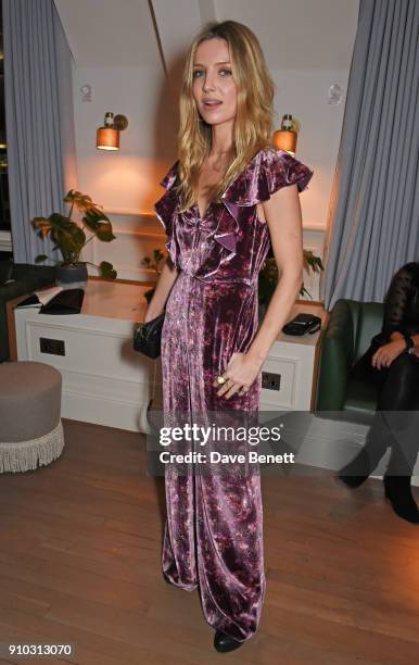 Annabelle Wallis attends the launch of Teresa Tarmey's new 'at home facial system' at Mortimer House, sponsored by CIROC, on January 25, 2018 in...