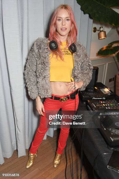 Mary Charteris attends the launch of Teresa Tarmey's new 'at home facial system' at Mortimer House, sponsored by CIROC, on January 25, 2018 in...