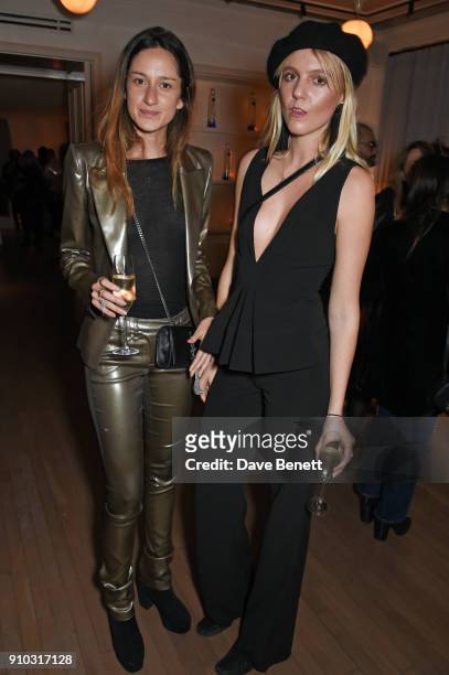 Laura Castro and Jana Sascha Haveman attend the launch of Teresa Tarmey's new 'at home facial system' at Mortimer House, sponsored by CIROC, on...