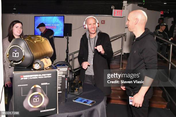 Phil Hanseroth and Tim Hanseroth with Monster in the gifting lounge at the 60th Annual GRAMMY Awards MusiCares Person Of The Year at Radio City Music...