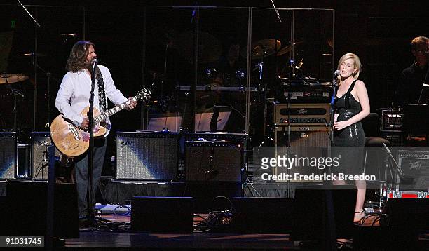 Country singers Jamey Johnson and Kellie Pickler performs at the second annual ACM Honors at Schermerhorn Symphony Center on September 22, 2009 in...