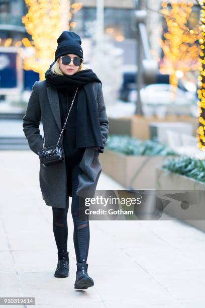 Ashley Benson is seen wearing Prive Revaux sunglasses in Tribeca on January 25, 2018 in New York City.