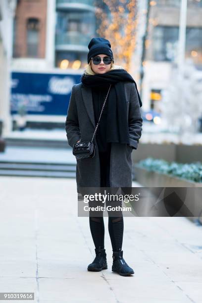 Ashley Benson is seen wearing Prive Revaux sunglasses in Tribeca on January 25, 2018 in New York City.