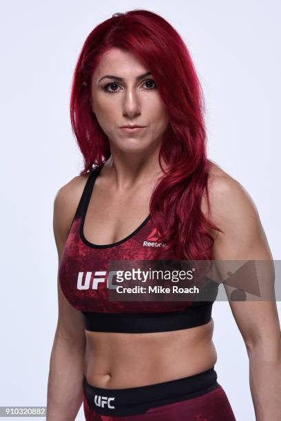 Randa Markos of Iraq poses for a portrait during a UFC photo session on January 24, 2018 in Charlotte, North Carolina.