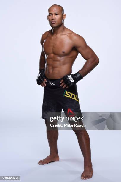 Ronaldo 'Jacare' Souza of Brazil poses for a portrait during a UFC photo session on January 24, 2018 in Charlotte, North Carolina.