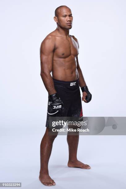 Ronaldo 'Jacare' Souza of Brazil poses for a portrait during a UFC photo session on January 24, 2018 in Charlotte, North Carolina.