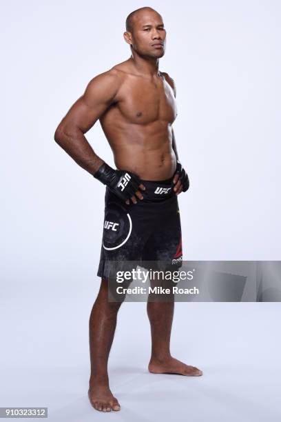 Ronaldo 'Jacare' Souza of Brazil poses for a portrait during a UFC photo session on January 24, 2018 in Charlotte, North Carolina.