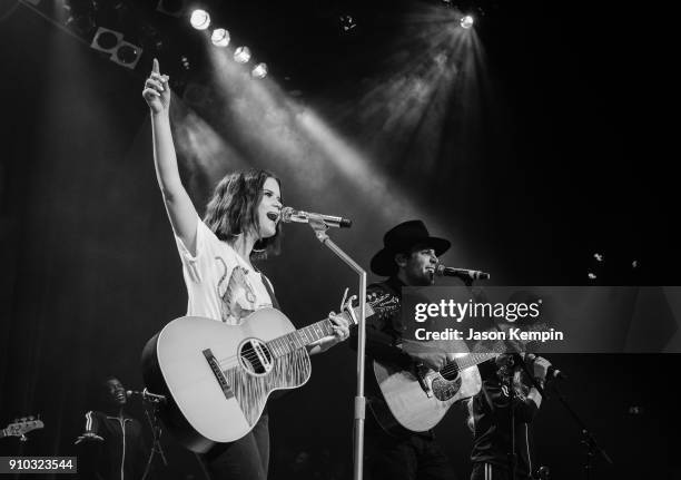 Musician Maren Morris performs at Ryman Auditorium on January 22, 2018 in Nashville, Tennessee.