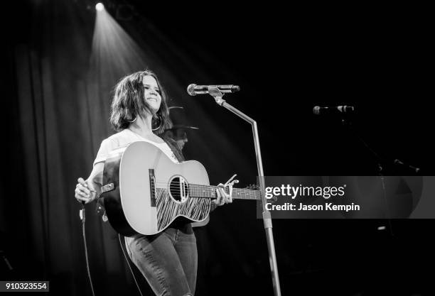 Musician Maren Morris performs at Ryman Auditorium on January 22, 2018 in Nashville, Tennessee.