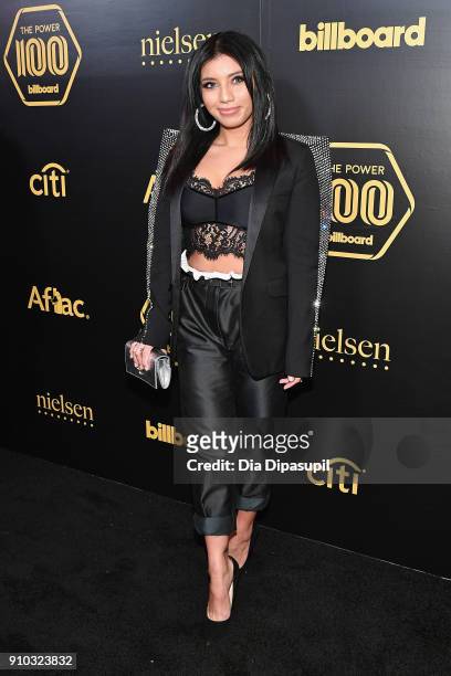 Singer Kirstin Maldonado of Pentatonix attends the 2018 Billboard Power 100 celebration at Nobu 57 on January 25, 2018 in New York City.