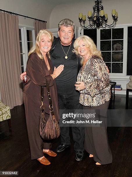Actress Diane Ladd, Robert Hunter and actress Connie Stevens attend the Membership First Fundraiser at a private residence on September 22, 2009 in...