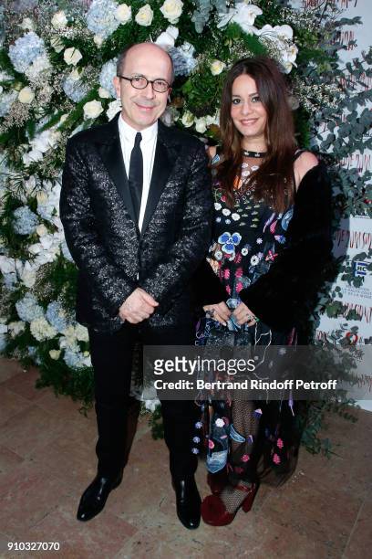 Jean-Marc Loubier and his wife Hedieh attend the 16th Sidaction as part of Paris Fashion Week on January 25, 2018 in Paris, France.