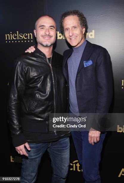 Radio DJ Zane Lowe and Founder of Glassnote Entertainment Group Daniel Glass attends 2018 Billboard Power 100 on January 25, 2018 at Nobu 57 in New...