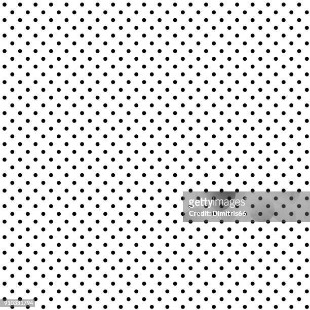 stockillustraties, clipart, cartoons en iconen met naadloze zwarte polka dot op witte achtergrond - black white
