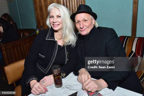 Linda Maniscalco and Carmine Cassino attend DuJour's Jason Binn Celebrates Winter Cover Star Diane Kruger at Vnyl on January 25, 2018 in New York...