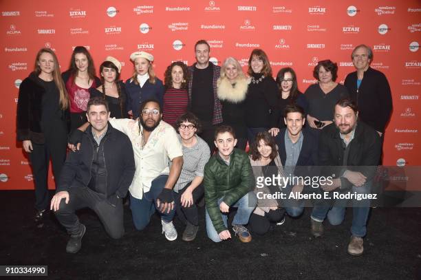 Director Eugene Jarecki with cre of "The King" at "The King" Premiere during the 2018 Sundance Film Festival at The Marc Theatre on January 25, 2018...