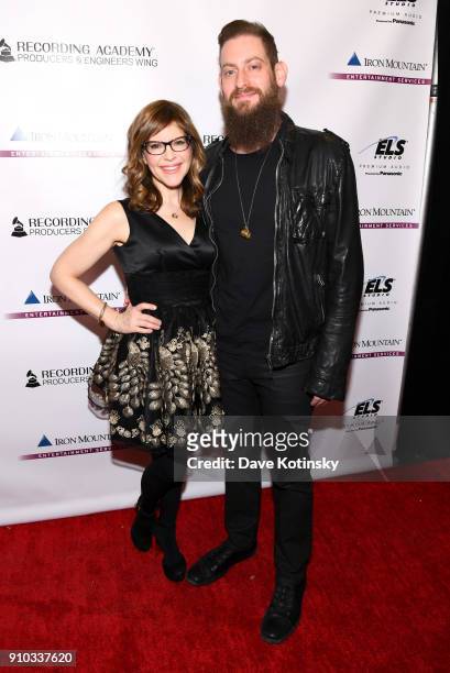 Musician Lisa Loeb and Roey Hershkovitz attend the Producers and Engineers Wing 11th Annual GRAMMY Week Event Honoring Swizz Beatz And Alicia Keys at...