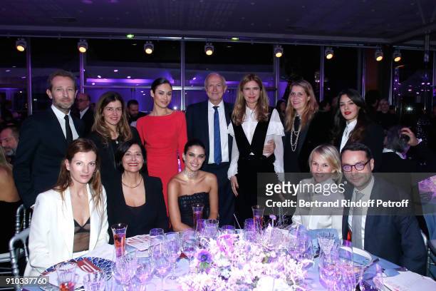 Oreal Table : Sara Sampaio, Olga Kurylenko, Chairman & Chief Executive Officer of L'Oreal Jean-Paul Agon, his wife Sophie Agon and guests attend the...