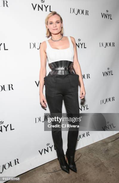 Diane Kruger celebrates her DuJour Magazine cover at The Vnyl on January 25, 2018 in New York City.