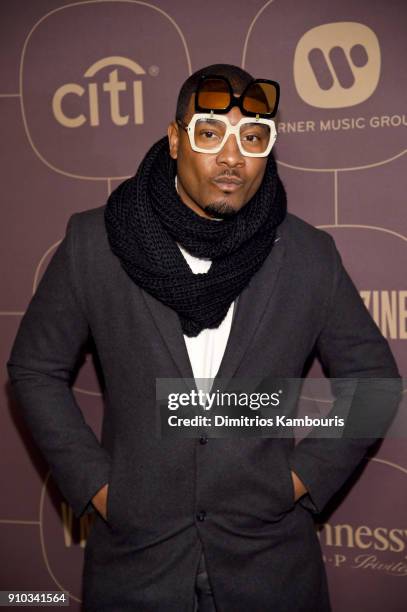 Gatsby Randolph attends the Warner Music Group Pre-Grammy Party in association with V Magazine on January 25, 2018 in New York City.