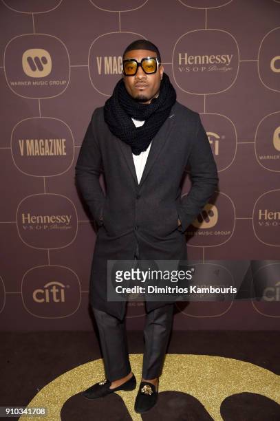 Gatsby Randolph attends the Warner Music Group Pre-Grammy Party in association with V Magazine on January 25, 2018 in New York City.