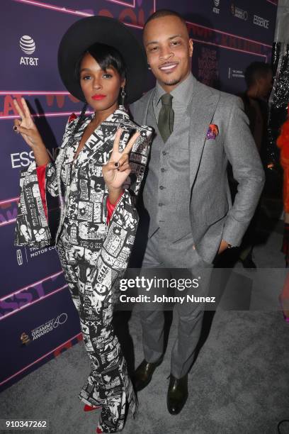 Janelle Monae and T.I. Attends the Essence 9th annual Black Women in Music at Highline Ballroom on January 25, 2018 in New York City.