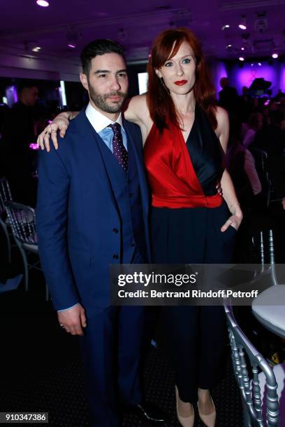 Tahar Rahim and Audrey Fleurot attends the 16th Sidaction as part of Paris Fashion Week on January 25, 2018 in Paris, France.