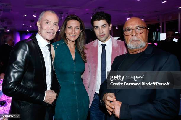 Jean-Claude Jitrois, Anne-Claire Coudray, Julien Landais and Jean-Baptiste Mondino attend the 16th Sidaction as part of Paris Fashion Week on January...