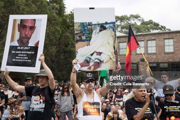 Thousands attend an Invasion Day rally in Redfern on January 26, 2018 in Sydney, Australia. Australia Day, formerly known as Foundation Day, is the...