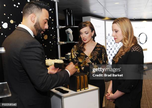 Kara Lindsay and Abby Mueller attend the GRAMMY Gift Lounge during the 60th Annual GRAMMY Awards at Madison Square Garden on January 25, 2018 in New...