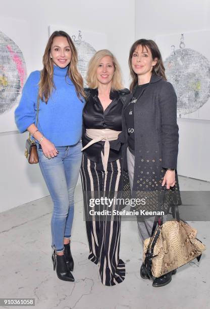 Miriam Rothbart, Kimberly Brooks and Lauren Prakke at OPENING NIGHT | ART LOS ANGELES CONTEMPORARY, 9TH EDITION at Barkar Hangar on January 25, 2018...