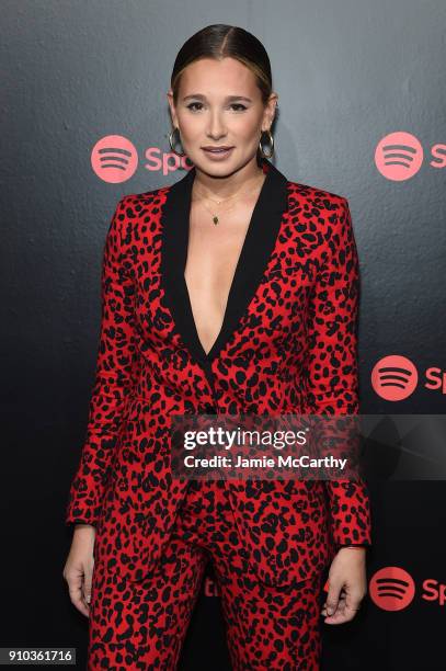 Fashion blogger Danielle Bernstein attends "Spotify's Best New Artist Party" at Skylight Clarkson on January 25, 2018 in New York City.