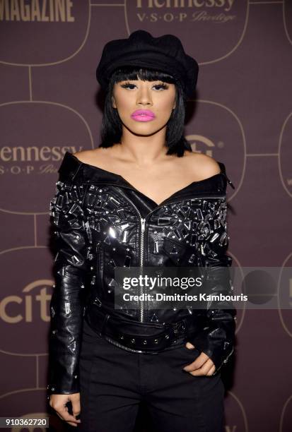 Hennessy Carolina attends the Warner Music Group Pre-Grammy Party in association with V Magazine on January 25, 2018 in New York City.