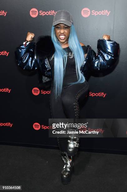 Musician Remy Ma attends "Spotify's Best New Artist Party" at Skylight Clarkson on January 25, 2018 in New York City.